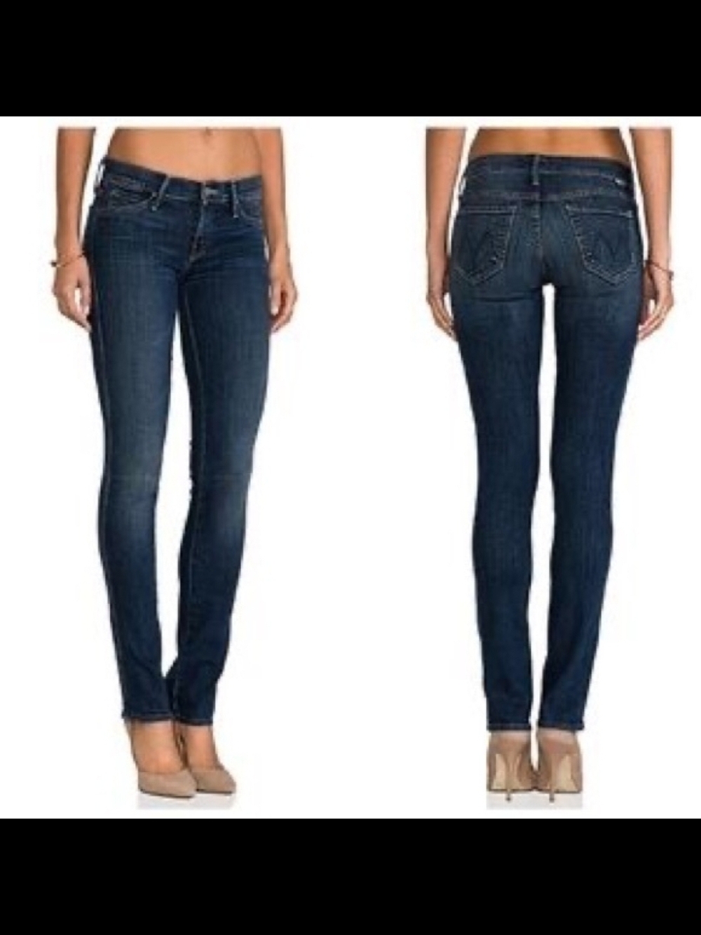 MOTHER Jeans The Rascal Here Kitty Kitty Size 26 Dark Denim Wash